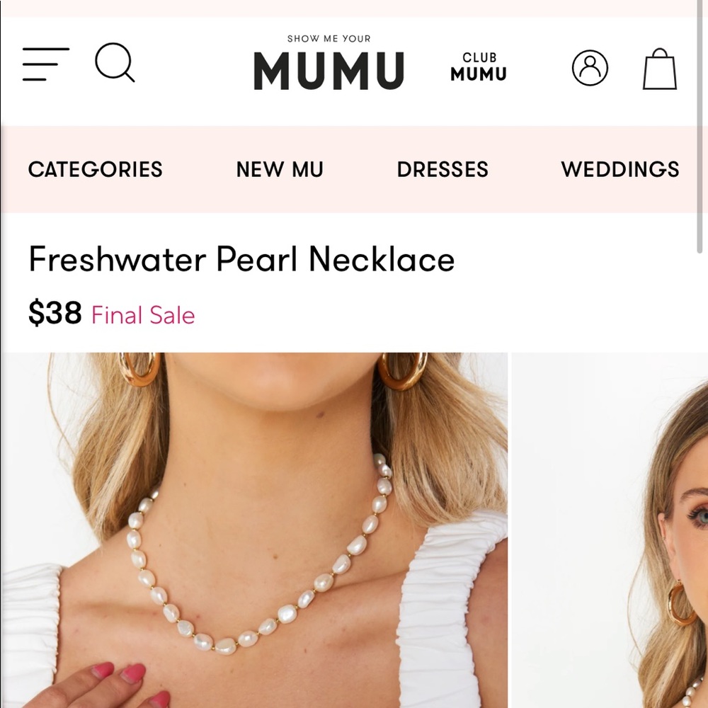 Showmeyourmumu freshwater pearl necklace
